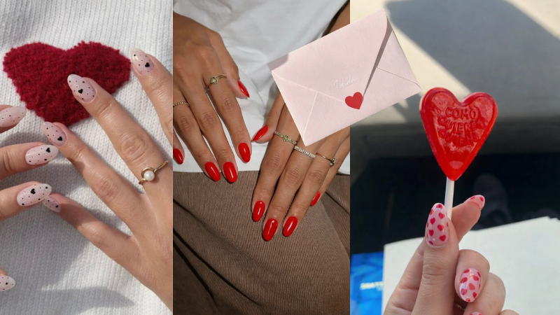 Inspiración uñas San Valentín 2026: pegatinas para uñas y nail wraps